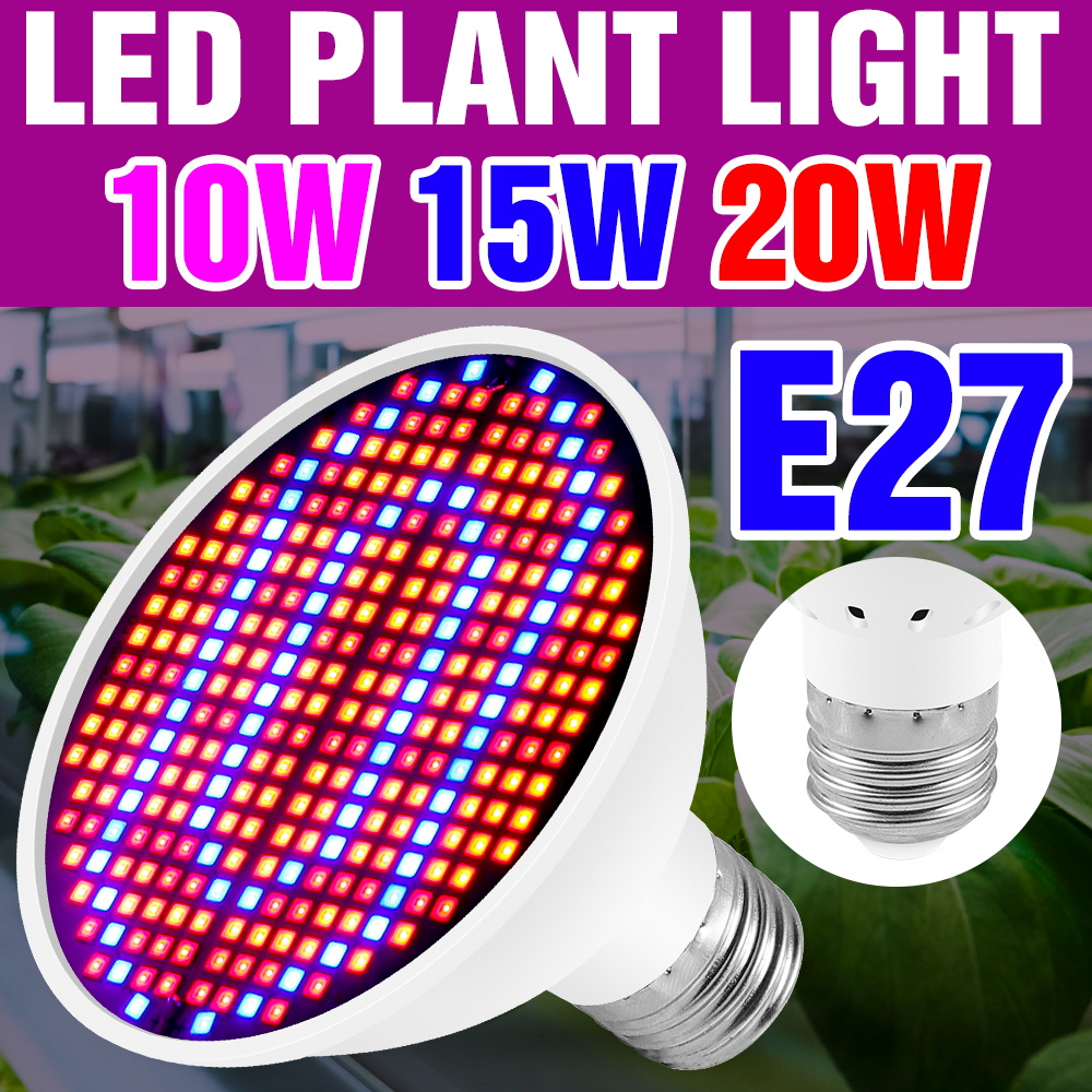 Plant Grow Light Full Spectrum - 20W LED Grow Light Bulb E27/E26