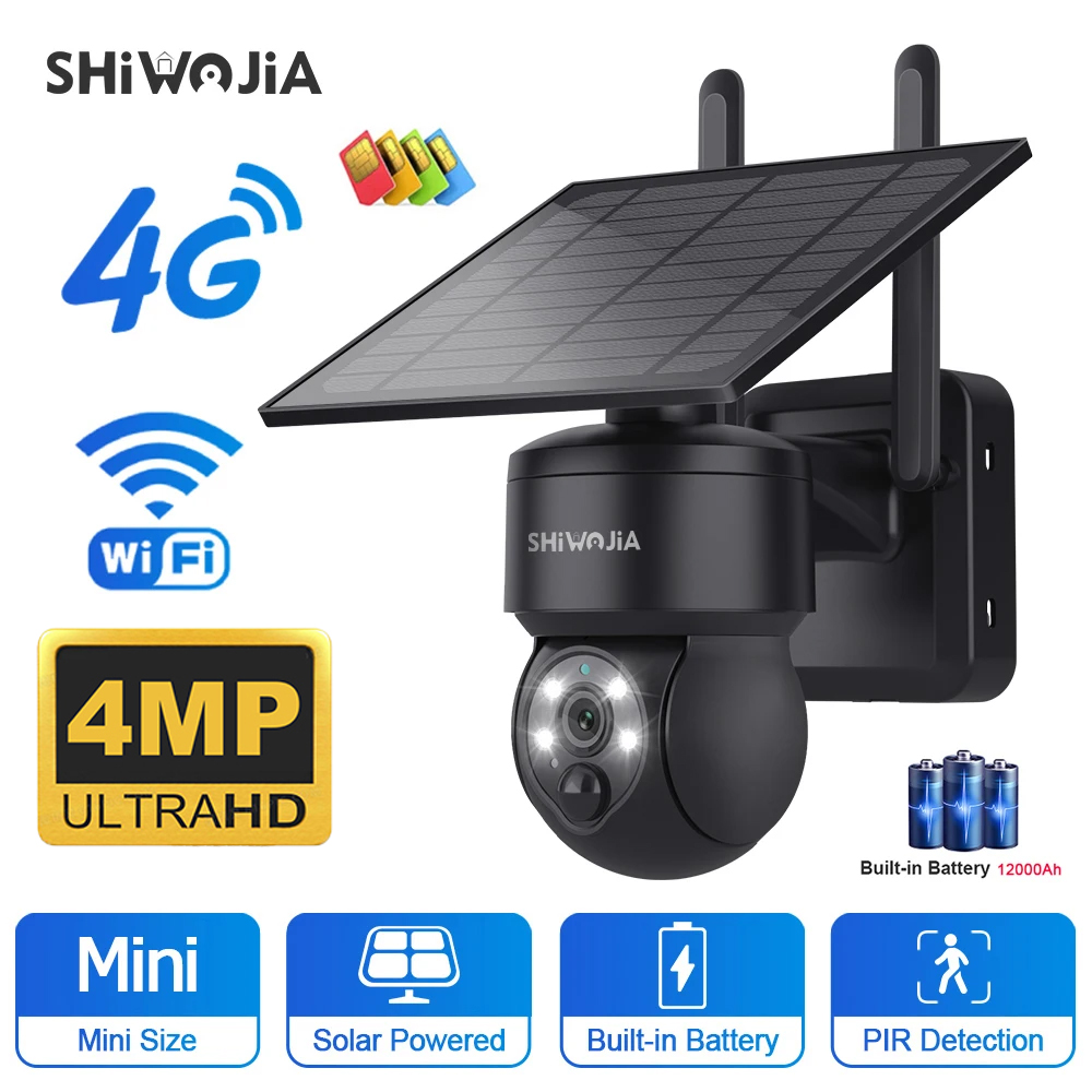 SHIWOJIA WIFI Wireless PTZ Sol - Garden Camera ulasan dan harga