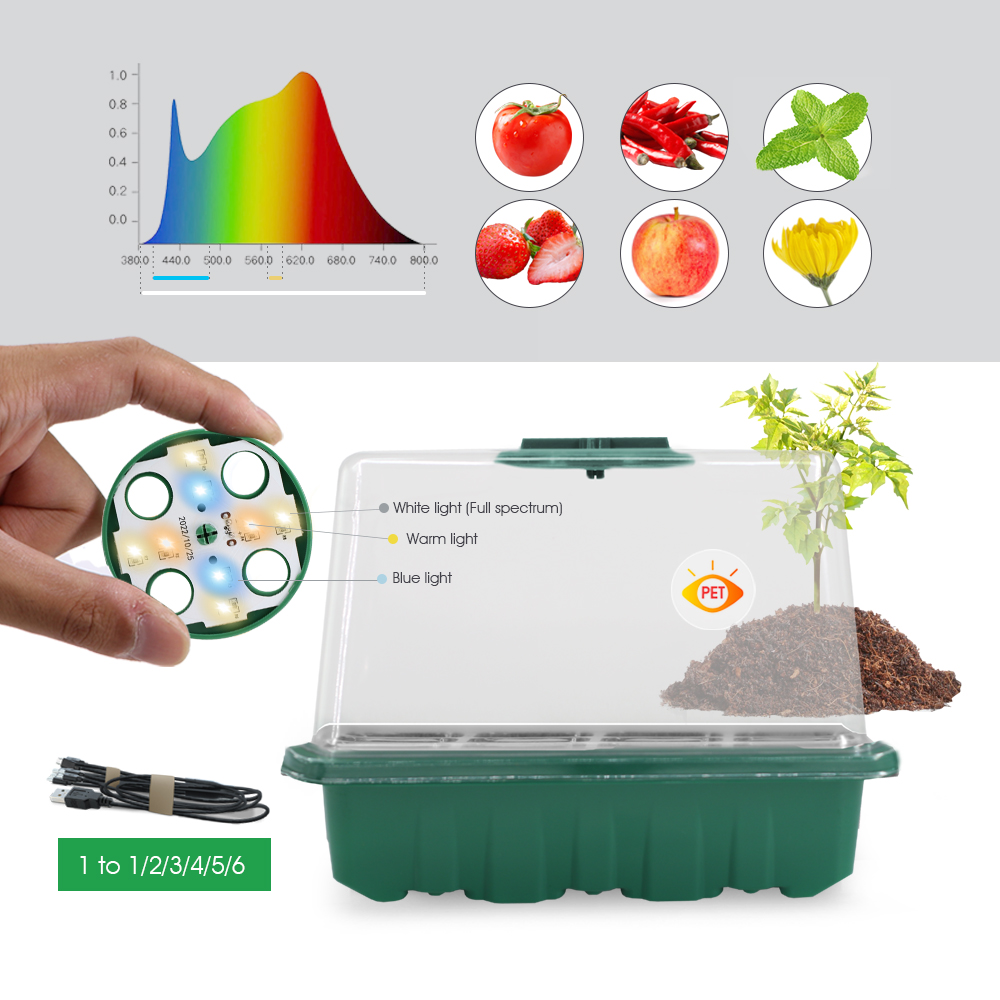 LED Nursery Pots with Grow Lig - Grow Light Led ulasan dan harga